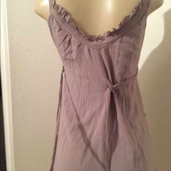 Akualani taupe wrap top* blouse* medium - Picture 7 of 8